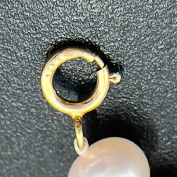 JCM Jacmel 10k Gold Clasp Freshwater Baby Pink Pearl Bracelet 8” - Picture 8 of 11